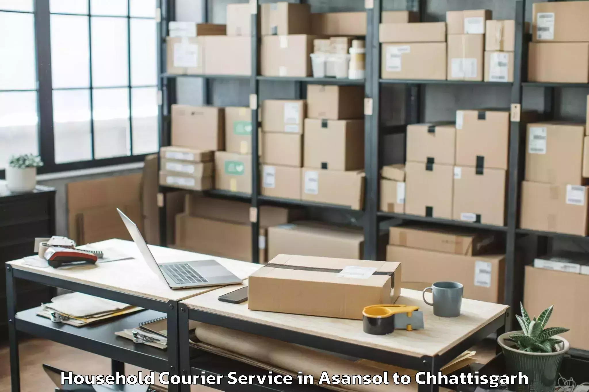 Efficient Asansol to Chhattisgarh Household Courier